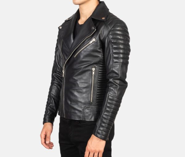 Armand Black Leather Biker Jacket