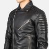 Armand Black Leather Biker Jacket