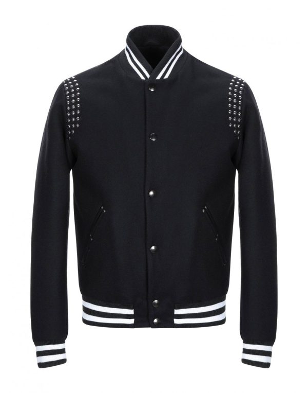 Bomber Studded Jacket All Star Leather Jackets
