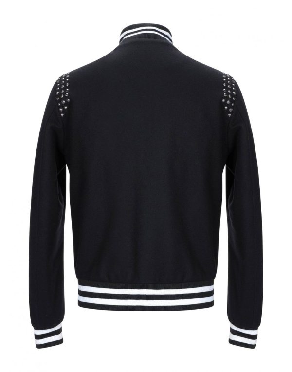 Bomber Studded Jacket All Star Leather Jackets