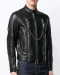 Mens Black Leather Cafe Racer Jacket All Star Leather Jackets