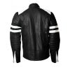 Fight Club Brad Pitt Black Leather Jacket