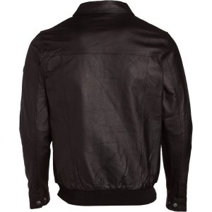 Men’s Expressive Black Bomber Leather Jacket