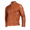 Men’s Gorgeous Tan Biker Leather Jacket