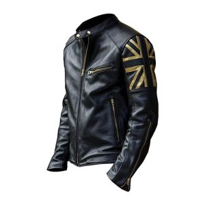 Motorcycle Biker Black Leather Jacket
