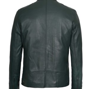 Men's Distressed Dark Brown Cafe Racer Real Leather Jacket
