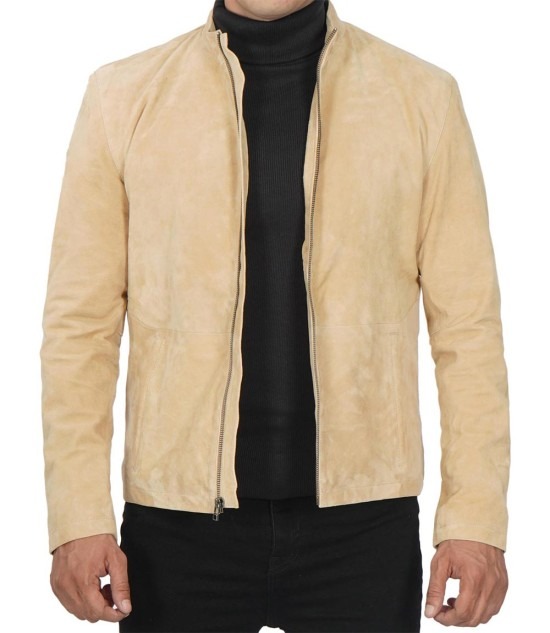 Camel Suede Leather Jacket