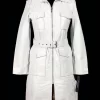 Women's Lambskin Trench Coat Real Leather Jacket