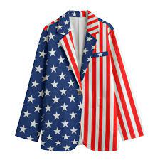 American Flag Independence Day Women Blazer