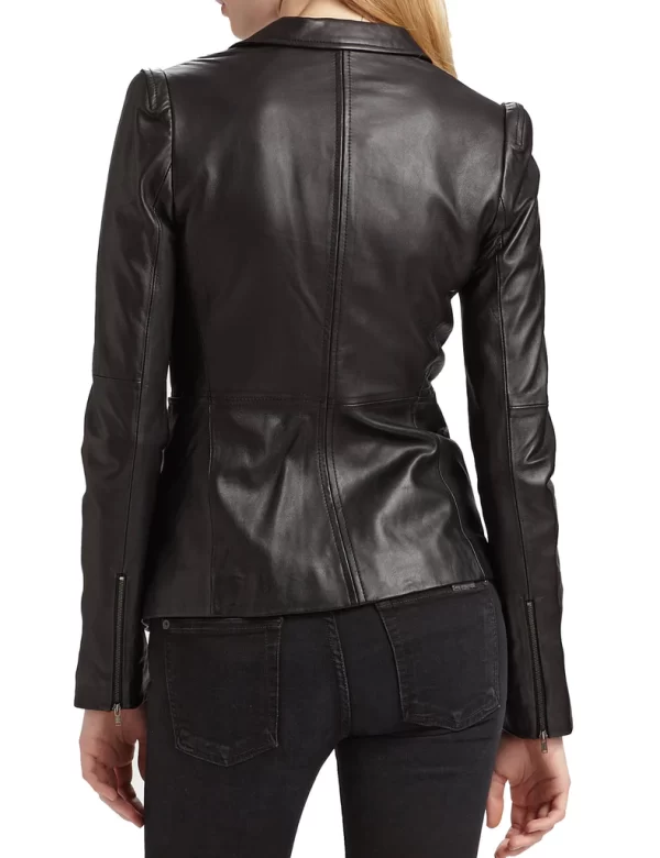 Angelina Women's Real Leather Blazer