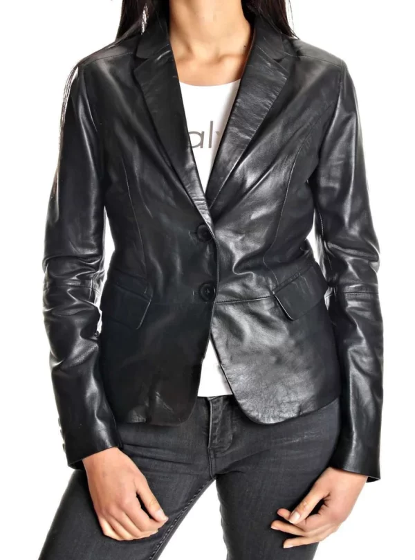 Candice Real Leather Blazer For Women