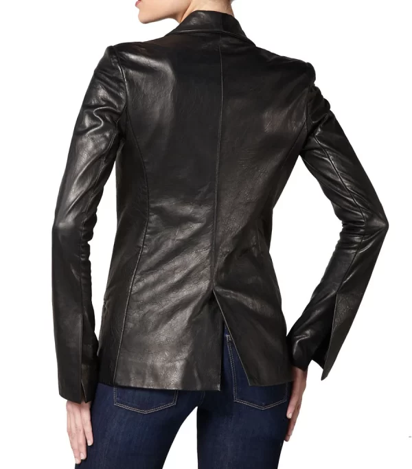 Charlize Women's Real Leather Blazer