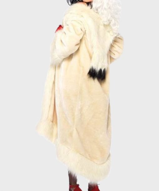 Cruella De Vil Cream Fur Long Coat