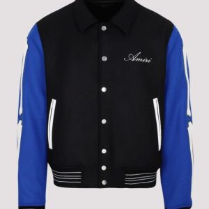 Mens-Amiri-Bones-Varsity-Wool-Jacket-black-and-blue