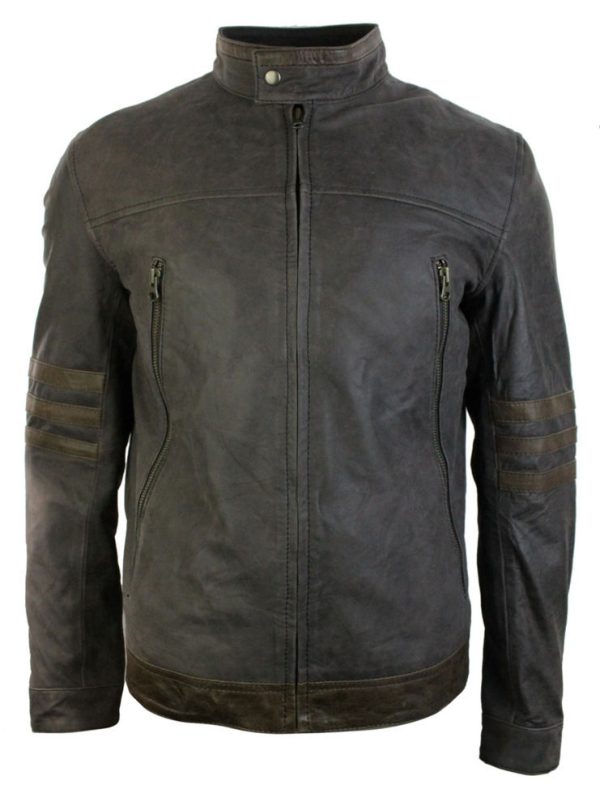 Men’s Biker Brown Vintage Real Leather Jacket