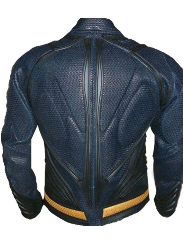 Superman Man of Steel Blue Leather Jacket