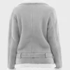 Women’s Grey Suede Shearling Jacket