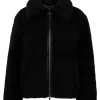 REGULAR-FIT ZIP-UP JACKET IN CURLY SHEARLING