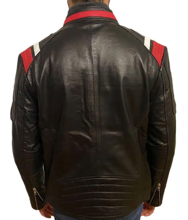 Mens Style Black Biker Real Leather Jacket