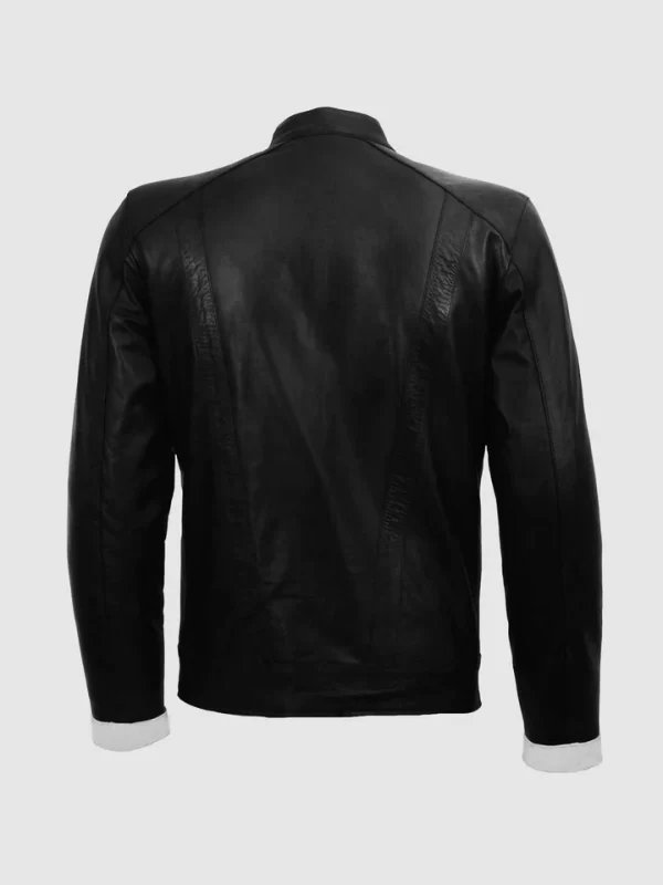 White Stripes Leather Jacket. All Star Leather Jackets