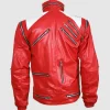 RED & WHITE LEATHER JACKET ALL STAR JACKET