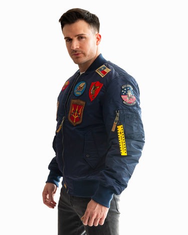 BOMBER JACKET WITH PATCHES