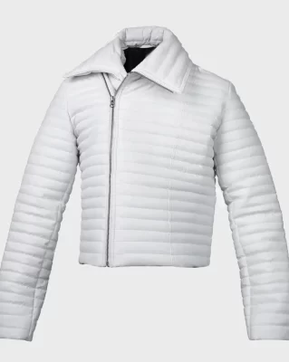 Women White Puffer Jacket