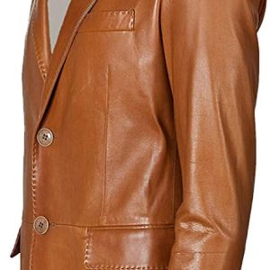 Mens Leather Blazer Genuine Soft Lambskin Coat Jacket