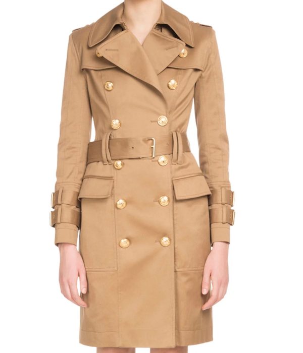 Women’s Belted Button Trench Coat