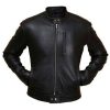 Mens Black Real Sheepskin Biker Leather Jacket