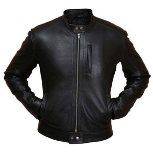 Mens-Black-Bike-Hunt-Real-Sheepskin-Leather-jacket.