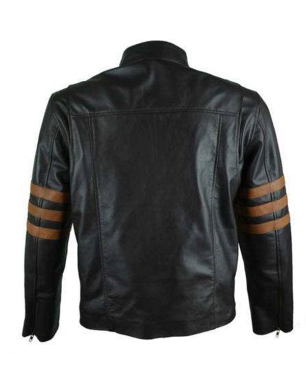 Black Cafe Racer Biker Leather Jacket