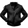 Mens Black Sheepskin Biker Leather Jacket