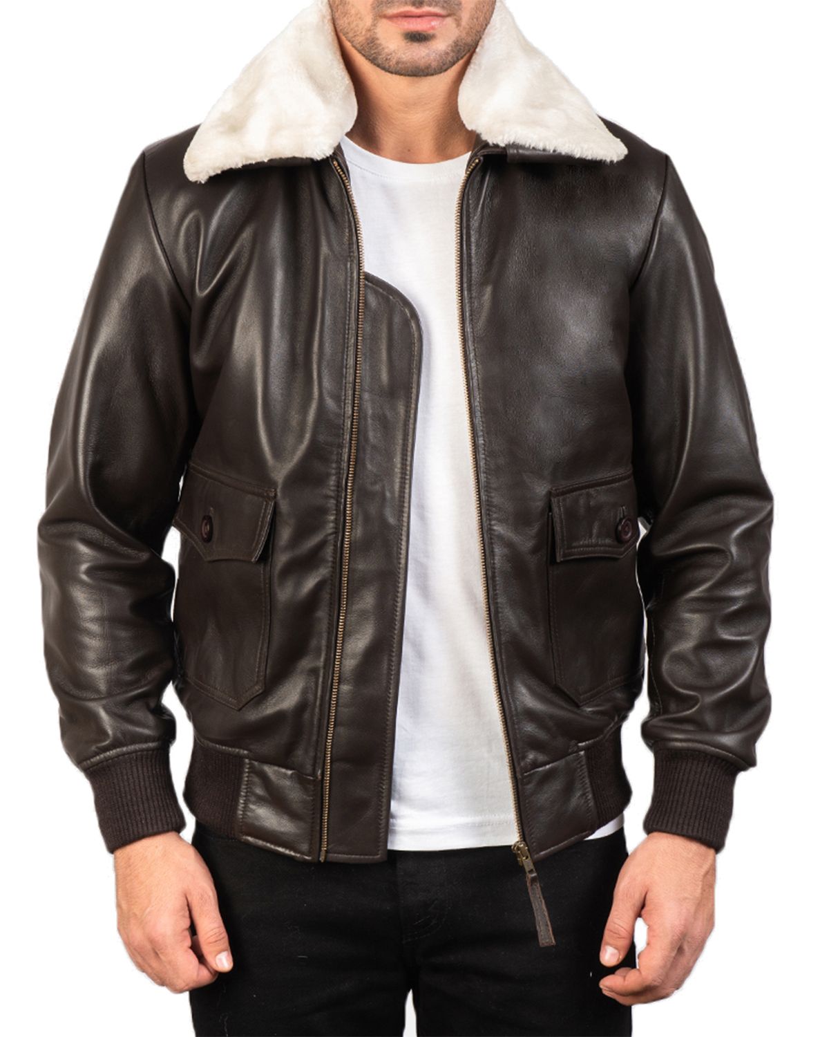 Mens Bomber Real Sheepskin Leather Jacket - Welcome To All Star Jacket