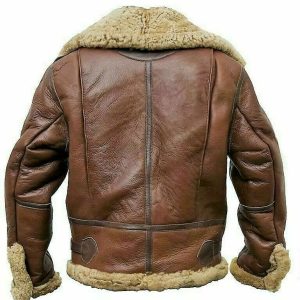 Mens Brown Air Force Bomber Leather Jacket