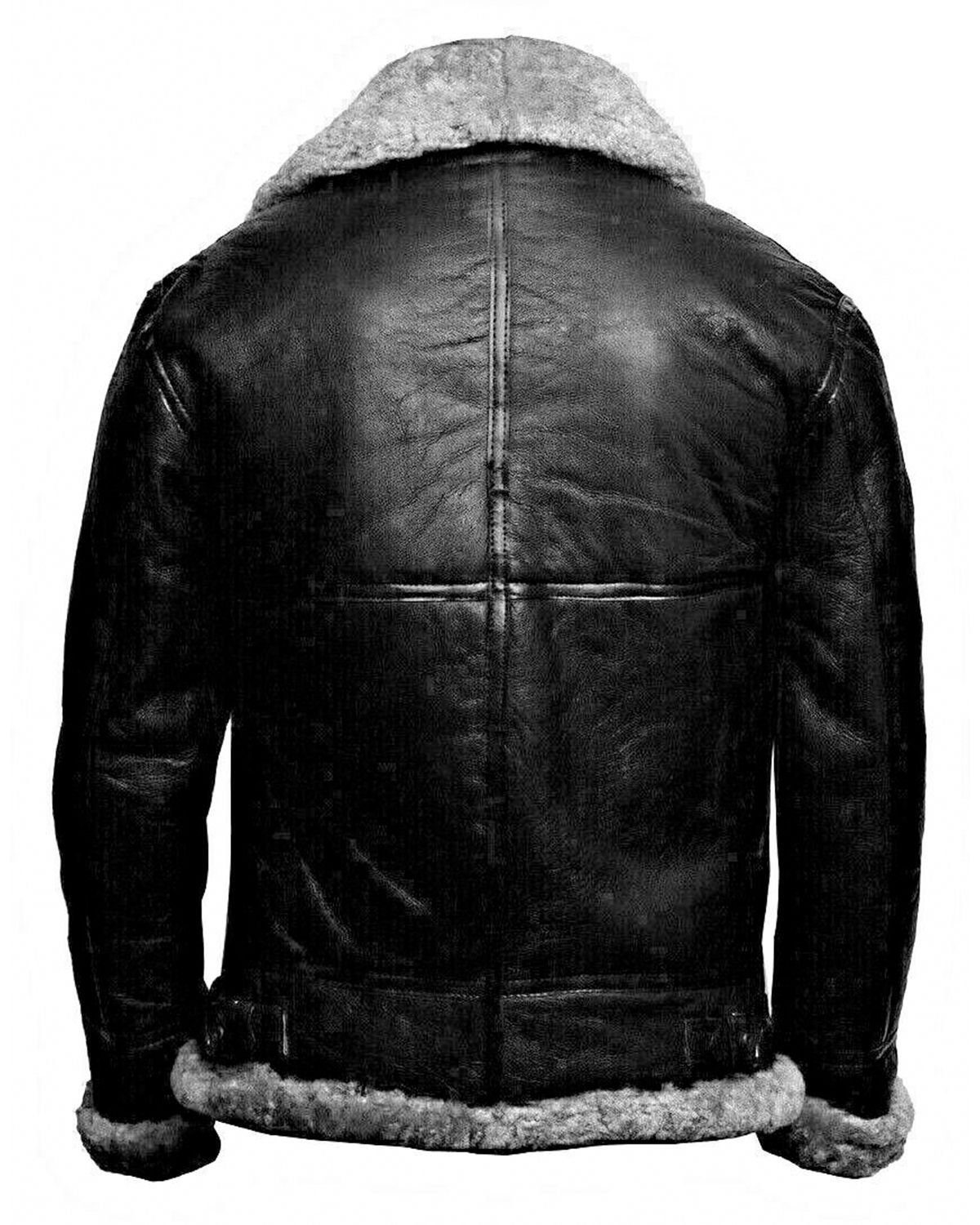 Mens Pilot Black Bomber Real Leather Jacket - Welcome To All Star Jacket