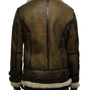Mens Waxed Green Bomber Real Leather Jacket