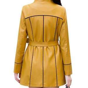 Long Coat Leather Jacket For Women Slim
