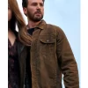 Ghosted Chris Evans Brown Cotton Jacket