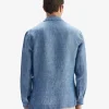 Linen Blue Shirt Jacket