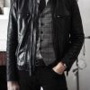 Jones Black Button up Shirt and Leather Jacket